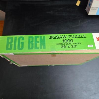 Six Milton Bradley vintage Big Ben Jigsaw puzzle lot