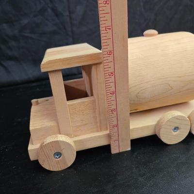 Vintage toys for 4+ age group = Handcrafted wood truck - 2 sesame street puzzles and a Tyco Magic fax machine / Magic Copier