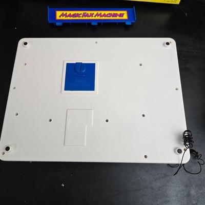 Vintage toys for 4+ age group = Handcrafted wood truck - 2 sesame street puzzles and a Tyco Magic fax machine / Magic Copier