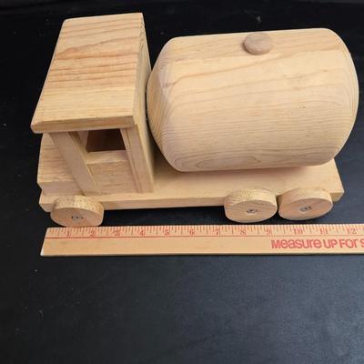 Vintage toys for 4+ age group = Handcrafted wood truck - 2 sesame street puzzles and a Tyco Magic fax machine / Magic Copier