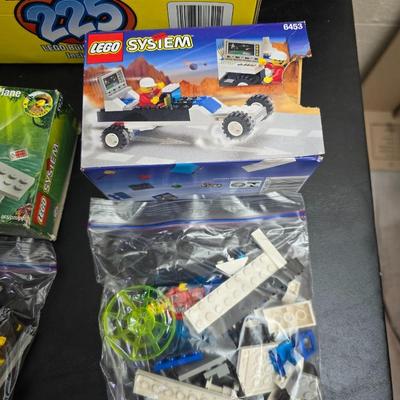 Vintage 80's LEGO set with table and LEGO Blocks - LEGO System 6453 Com-Link Cruiser - LEGO System 5925 Pontoon Plane & MORE!!