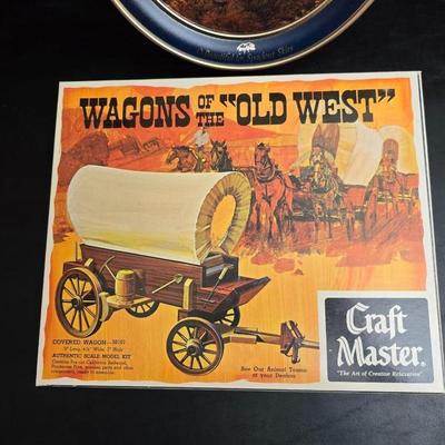 Vintage Craft Master Wagons of the "Old West" Covered Wagon model kit with covered wagon scene Schwan's 2001 "O...