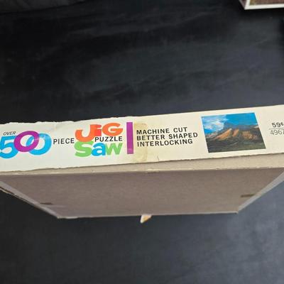 8 vintage puzzles - Westfield - Milton Bradley - Springbrook - Hoyle - Watkins Strathmore - and others