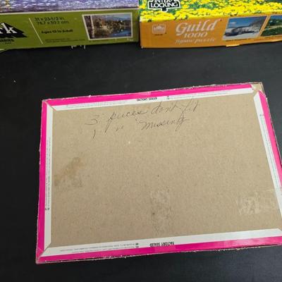 8 vintage puzzles - Encore - Kodak Color - Milton Bradley - York - and others !