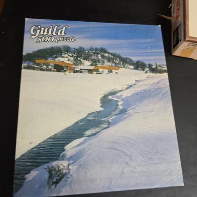 9 vintage puzzles - Guild - Milton Bradley -Parker Brothers - Great American Puzzle factory and others!