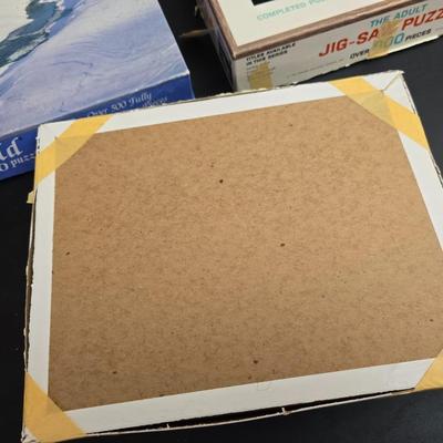 9 vintage puzzles - Guild - Milton Bradley -Parker Brothers - Great American Puzzle factory and others!