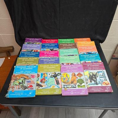 20 Volumes of the Funk & Wagnalls Dictionary for Young People set, part of the Standard Treasury of Learning series.