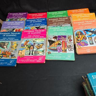 20 Volumes of the Funk & Wagnalls Dictionary for Young People set, part of the Standard Treasury of Learning series.