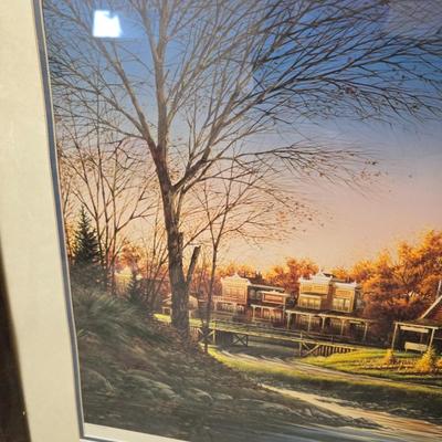 Terry Redlin framed artwork " Above the Fruited Plain" Numbered and Signed with COA on backside 1990