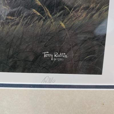 Terry Redlin framed artwork " Above the Fruited Plain" Numbered and Signed with COA on backside 1990