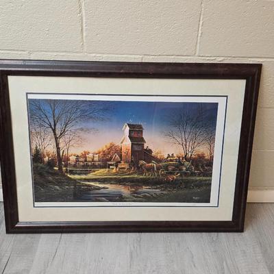 Terry Redlin framed artwork " Above the Fruited Plain" Numbered and Signed with COA on backside 1990