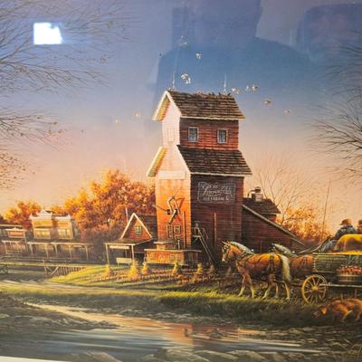 Terry Redlin framed artwork " Above the Fruited Plain" Numbered and Signed with COA on backside 1990