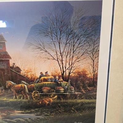Terry Redlin framed artwork " Above the Fruited Plain" Numbered and Signed with COA on backside 1990