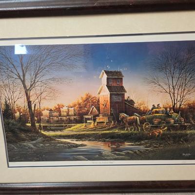 Terry Redlin framed artwork " Above the Fruited Plain" Numbered and Signed with COA on backside 1990