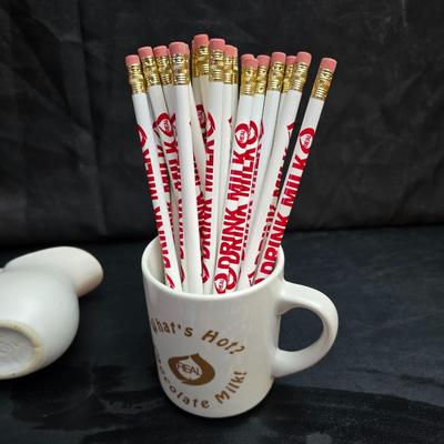 REAL Dairy collectibles -Real Chocolate Milk coffee mug. - Mcoy miniature cow creamer pitcher Northern Colorado Dairyettes" -vintage...