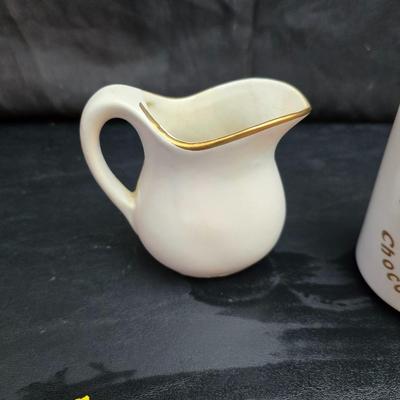 REAL Dairy collectibles -Real Chocolate Milk coffee mug. - Mcoy miniature cow creamer pitcher Northern Colorado Dairyettes" -vintage...