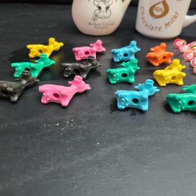 REAL Dairy collectibles -Real Chocolate Milk coffee mug. - Mcoy miniature cow creamer pitcher Northern Colorado Dairyettes" -vintage...