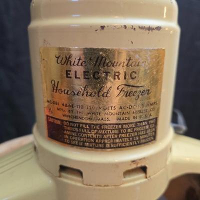 Vintage White Mountain electric ice cream maker.