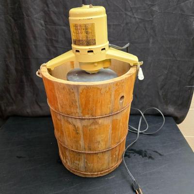 Vintage White Mountain electric ice cream maker.