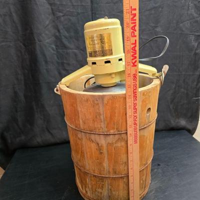 Vintage White Mountain electric ice cream maker.