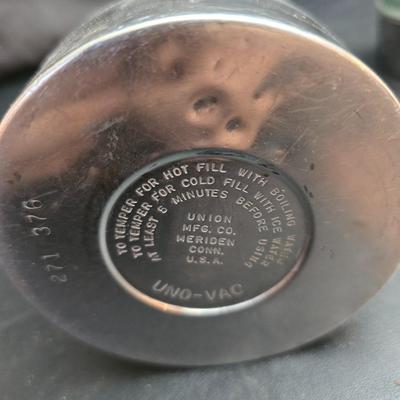 Two vintage thermoses /vacuum bottles - Uno-Vac unbreakable stainless-steel thermos & 1976 Aladdin Stanley 2-quart vacuum bottle,...