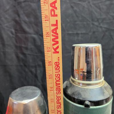 Two vintage thermoses /vacuum bottles - Uno-Vac unbreakable stainless-steel thermos & 1976 Aladdin Stanley 2-quart vacuum bottle,...