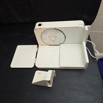 Small kitchen appliances - vintage Krups Universal Compact folding electric food slicer -Rotato automatic fruit and vegetable peeler with...