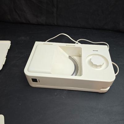 Small kitchen appliances - vintage Krups Universal Compact folding electric food slicer -Rotato automatic fruit and vegetable peeler with...