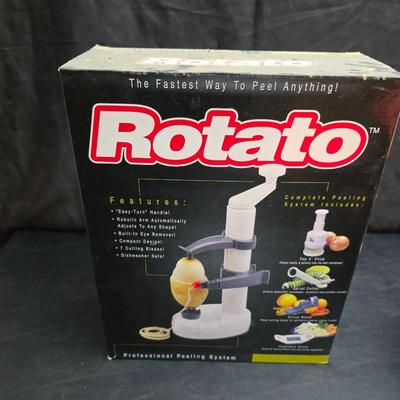 Small kitchen appliances - vintage Krups Universal Compact folding electric food slicer -Rotato automatic fruit and vegetable peeler with...