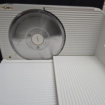 Small kitchen appliances - vintage Krups Universal Compact folding electric food slicer -Rotato automatic fruit and vegetable peeler with...