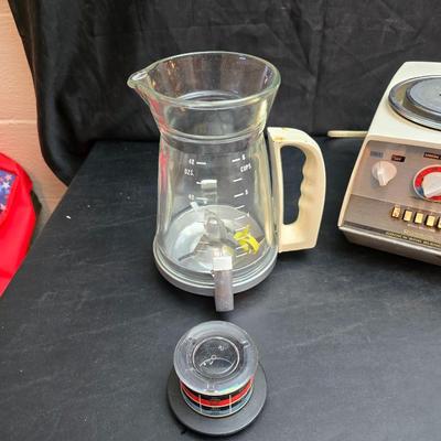 Vintage Ronson Cook 'n' Stir blender Model MK-2 - with an original Silvermark toss & chop salad chopper kitchen utensil....
