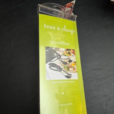 Vintage Ronson Cook 'n' Stir blender Model MK-2 - with an original Silvermark toss & chop salad chopper kitchen utensil....