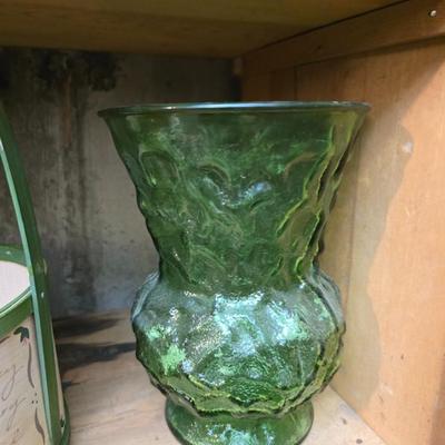 Large assortment of mostly ceramic garden pots, vases, with a new rain gauge and new Russco iii wind chime