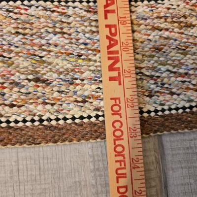 Working Space heater fireplace Model SF57C-17A00 with brown braided throw rug