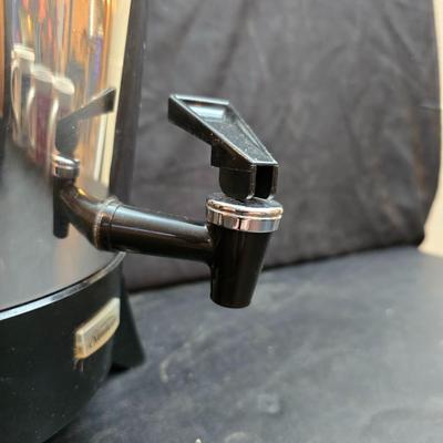 Vintage 30-cup party size Sunbeam coffee percolator, Model AP-Y & a Vtg Classic Carafe Insulated 36 oz with a collection of Christmas...