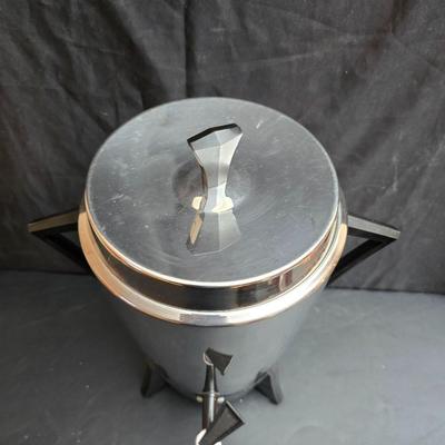 Vintage 30-cup party size Sunbeam coffee percolator, Model AP-Y & a Vtg Classic Carafe Insulated 36 oz with a collection of Christmas...
