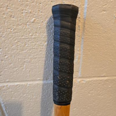 Sports are great fun! Basketball - plastic bowling pins with ball - Vintage T.A. Davis wooden tennis racket-Renewa Grip Exerciser Circular