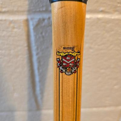 Sports are great fun! Basketball - plastic bowling pins with ball - Vintage T.A. Davis wooden tennis racket-Renewa Grip Exerciser Circular