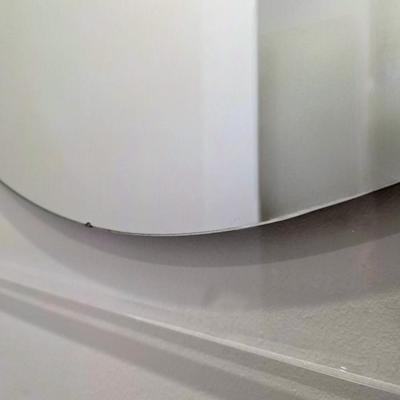 Sale Photo Thumbnail #86: This contemporary geometric acrylic mirror will add fun to any space. There are a few blemish spots on the bottom edge of the mirror, please zoom in on pictures to inspect closer. I wouldn't say they are highly noticeable but want to make you aware. The s