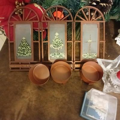 Mostly vintage Christmas decor - ornaments - angels - centerpiece greenery - wreath - platters and more