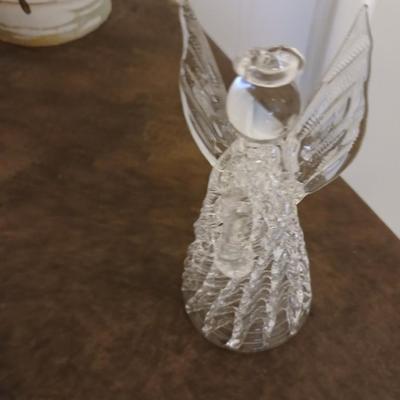 Mostly vintage Christmas decor - ornaments - angels - centerpiece greenery - wreath - platters and more