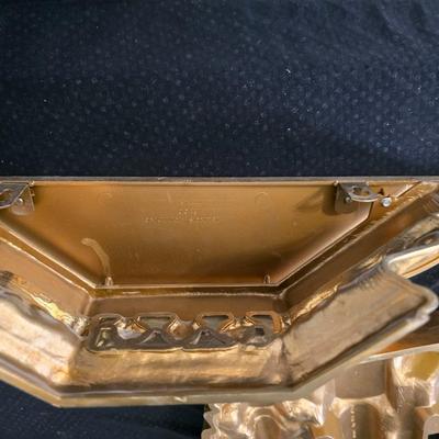 Two-Piece Homco Roman Ruins wall decor and a wall shelf