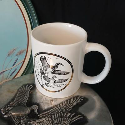 It's all about the Mallards! Mallard ducks in flight tin - Duck mugs - Solid Brass ducks - two additional duck themed tins