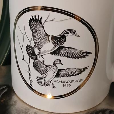It's all about the Mallards! Mallard ducks in flight tin - Duck mugs - Solid Brass ducks - two additional duck themed tins