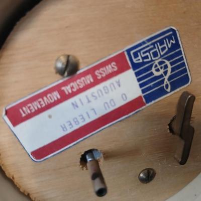 Two vintage German lidded porcelain beer steins - Gerz West Germany marked and Swiss Musical Mapsa