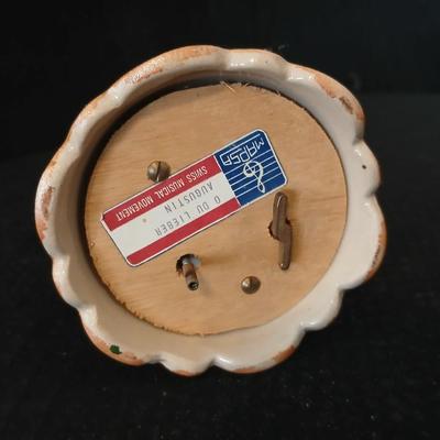 Two vintage German lidded porcelain beer steins - Gerz West Germany marked and Swiss Musical Mapsa