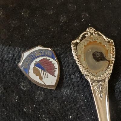 Small collectible souvenir spoons - Montana - Sterling marked New Orleans - Hawaii - and more
