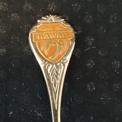 Small collectible souvenir spoons - Montana - Sterling marked New Orleans - Hawaii - and more
