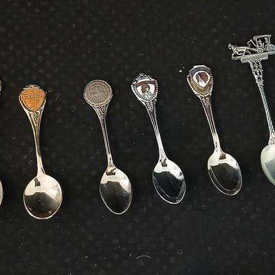 Small collectible souvenir spoons - Montana - Sterling marked New Orleans - Hawaii - and more