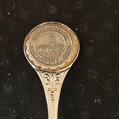 Small collectible souvenir spoons - Montana - Sterling marked New Orleans - Hawaii - and more